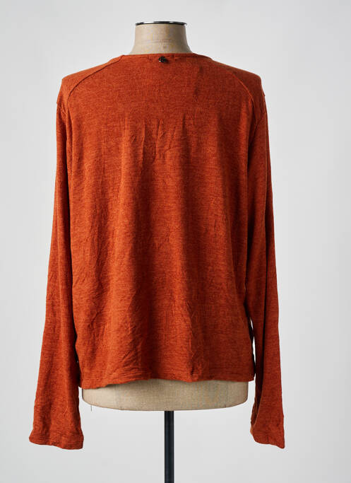 Gilet manches longues stretch orange MALOKA femme
