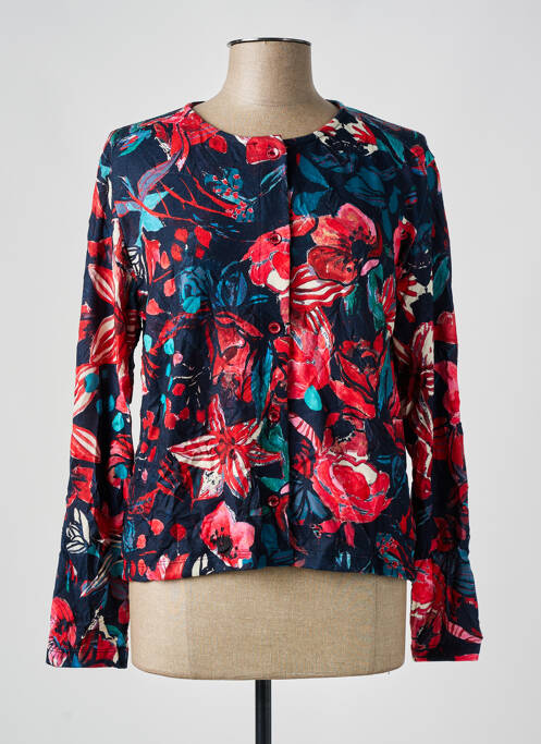 Gilet manches longues rouge MALOKA pour femme