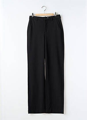 Pantalon droit fermeture zippée sous rabat boutonné noir ONLY femme
