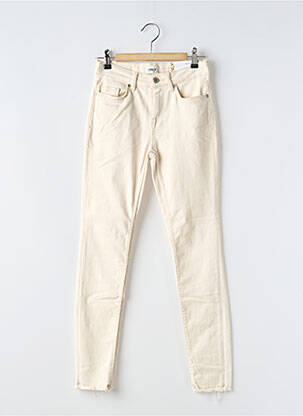 Pantalon slim poches beige ONLY femme