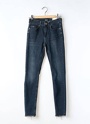 Jeans coupe slim effet usé délavé taille normale bleu ONLY femme