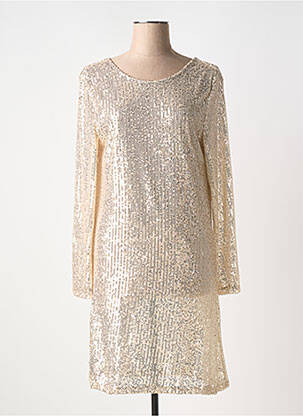 Robe courte manches longues manches longues or JOLIFLY & JUSTINE Y femme