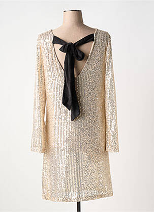 Robe courte manches longues manches longues or JOLIFLY & JUSTINE Y femme