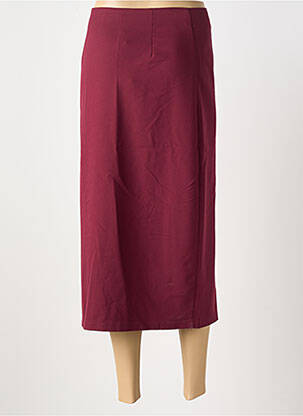 Jupe longue coupe droite rouge CERISE BLUE femme