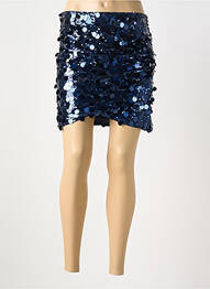 Jupe courte coupe droite bleu PEACE N'LOVE femme