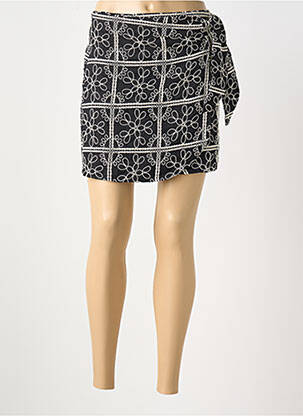 Jupe courte coupe droite noir LILI & LALA femme