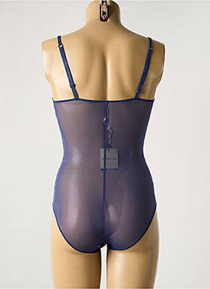 Body lingerie tissage tulle bleu COTTON CLUB femme