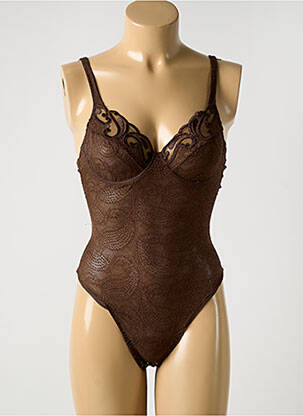Body lingerie avec armature marron COTTON CLUB femme