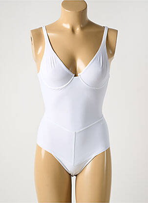 Body lingerie effet matière satinée blanc COTTON CLUB femme