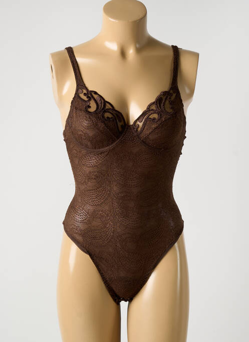 Body lingerie marron COTTON CLUB pour femme