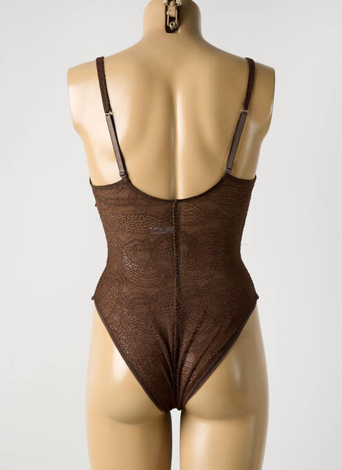 Body lingerie marron COTTON CLUB pour femme