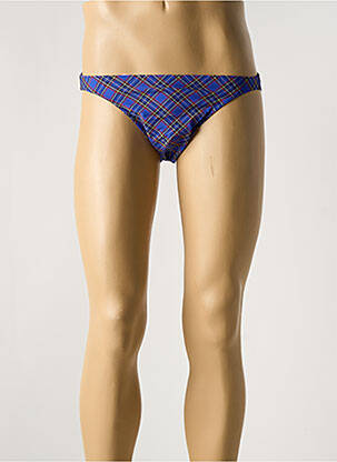 Slip de bain tissage popeline bleu RASUREL homme