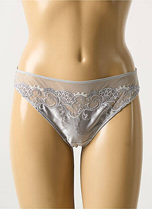 Tanga tissage satiné gris LISE CHARMEL femme