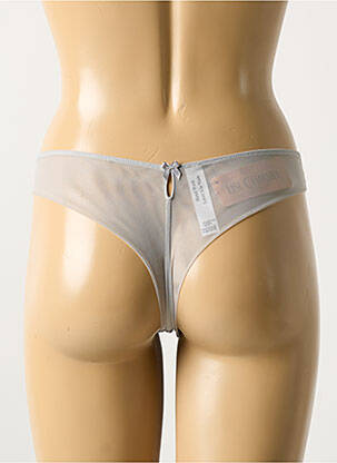 Tanga tissage satiné gris LISE CHARMEL femme