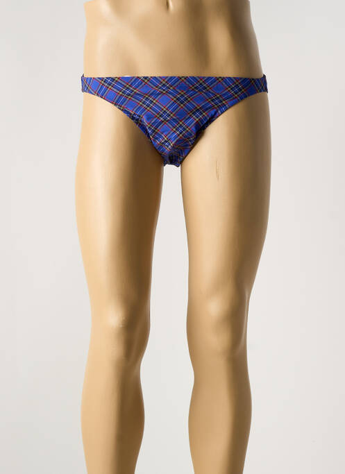 Slip de bain tissage popeline bleu RASUREL homme