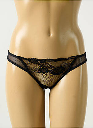 String tissage tulle noir COTTON CLUB femme