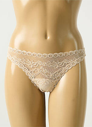 String tissage dentelle beige COTTON CLUB femme