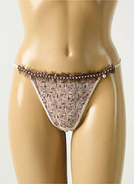 Tanga tulle transparent rose LISE CHARMEL femme