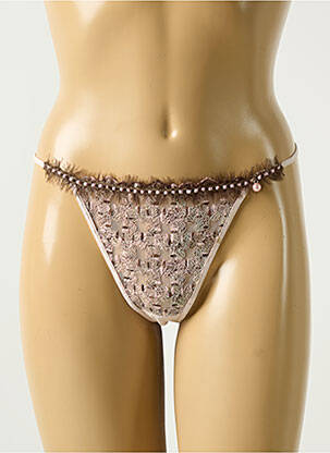Tanga tulle transparent rose LISE CHARMEL femme