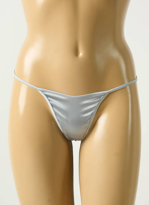 String tissage satiné gris COTTON CLUB femme