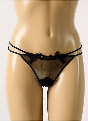 String effet matière satinée noir RCRESCENTINI BY COTTON BLUB femme