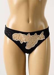 Tanga stretch noir COTTON CLUB femme