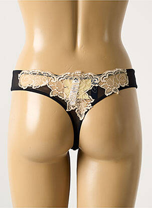 Tanga tissage dentelle noir COTTON CLUB femme