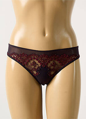 Tanga légère et transparente violet COTTON CLUB femme