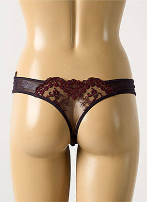 Tanga légère et transparente violet COTTON CLUB femme