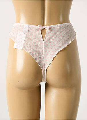 Tanga légère et transparente rose RAVAGE femme