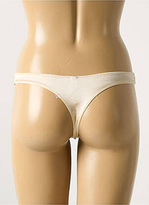 String tissage satiné beige COTTON CLUB femme