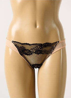 String tissage dentelle noir COTTON CLUB femme