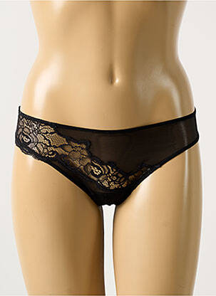 String tissage tulle noir COTTON CLUB femme