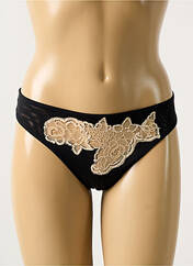 Tanga noir COTTON CLUB pour femme seconde vue