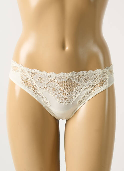 Tanga stretch blanc COTTON CLUB femme