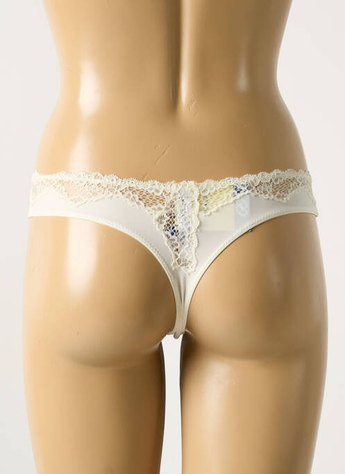 Tanga blanc COTTON CLUB pour femme