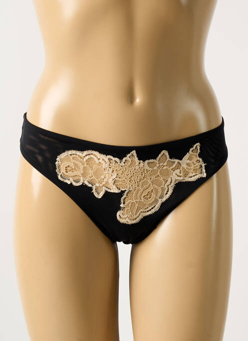 Tanga noir COTTON CLUB pour femme