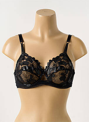 Soutien-gorge broderie haut soutien-gorge emboitant noir LISE CHARMEL femme