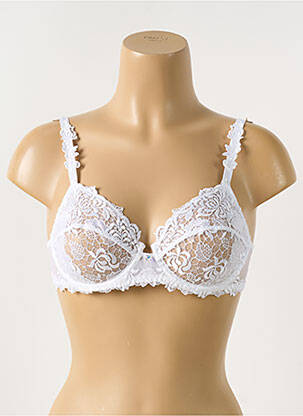 Soutien-gorge broderie haut soutien-gorge emboitant blanc LISE CHARMEL femme