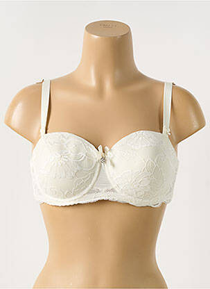 Soutien-gorge broderie haut bandeau blanc LISE CHARMEL femme