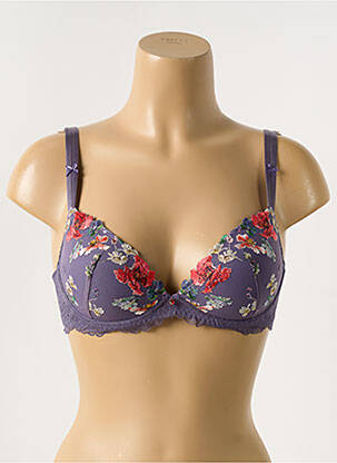 Soutien-gorge broderie haut soutien-gorge emboitant violet LISE CHARMEL femme