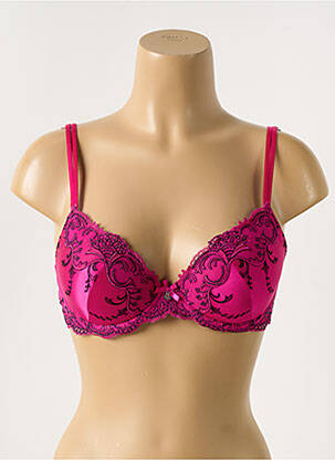 Soutien-gorge broderie haut soutien-gorge moulé rose LISE CHARMEL femme