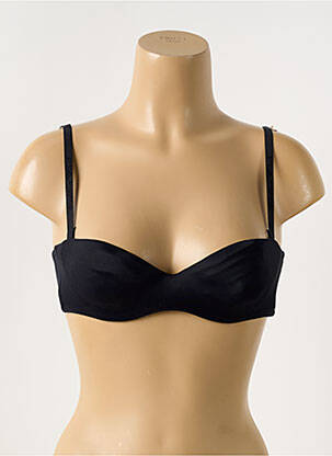 Soutien-gorge avec armature haut bandeau noir COTTON CLUB femme