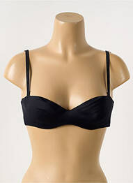 Soutien-gorge avec armature haut bandeau noir COTTON CLUB femme