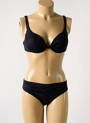 Maillot de bain 2 pièces stretch haut triangles noir FERAUD femme