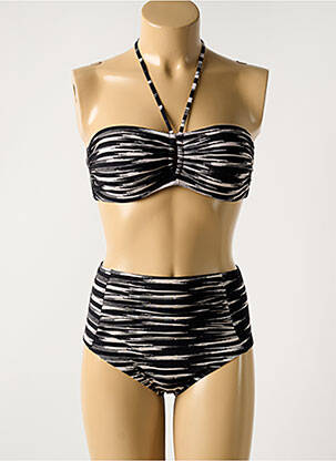 Maillot de bain 2 pièces stretch haut bandeau noir MARYAN MEHLHORN femme