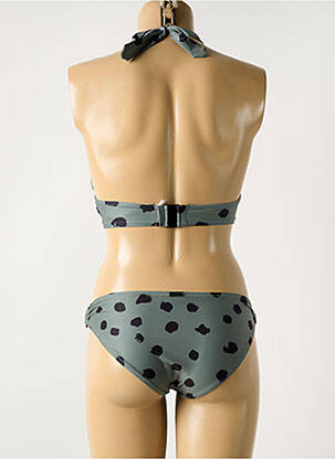 Maillot de bain 2 pièces stretch haut triangles vert MARYAN MEHLHORN femme