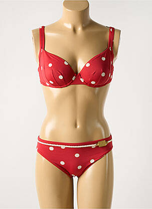 Maillot de bain 2 pièces stretch haut soutien-gorge moulé rouge MARYAN MEHLHORN femme