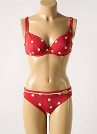 Maillot de bain 2 pièces stretch haut soutien-gorge moulé rouge MARYAN MEHLHORN femme