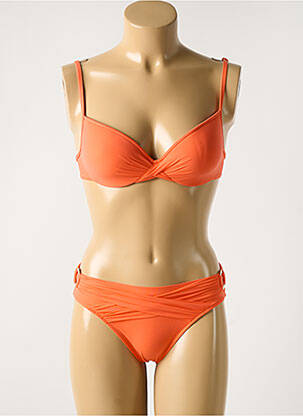 Maillot de bain 2 pièces stretch haut soutien-gorge moulé orange MARYAN MEHLHORN femme